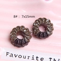 Brown resin doughnut charm with white dots, size 7x15mm, for DIY phone case crafts - 8# White Dotted (Coffee + Dark Coffee)