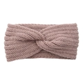 Adult winter knitted twist headband in dusty rose featuring a thick chunky knit texture - Dusty Pink