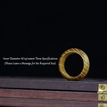 Handcrafted wooden ring with natural grain texture in 18mm, 19mm, 20mm inner diameters - Golden Sandalwood / Inner Diameter 18-20mm