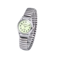 Orologio al quarzo da donna con cinturino elastico argento e quadrante bianco XAPWV - Uomo Argento Luminoso