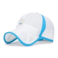 Berretto da baseball in rete traspirante per bambini in bianco e blu per sport estivi - Regolabile per Bambini / Bianco