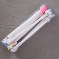 Set of 6 cute cartoon gel pens with soft rubber character toppers in a clear plastic box - White Series (PVC Box) / 6Pcs/Set