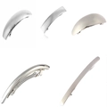 5-teiliges Set silberner Haarklammern aus Legierung mit polierten Oberflächen - Silber 5-Teiliges Set