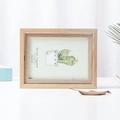 Nordic wooden rotating photo frame in light oak finish for 13x18cm tabletop display - Single Frame/7 Inch