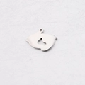 Detalle de colgante de huella de bebé en acero inoxidable pulido para joyería DIY - Color Acero