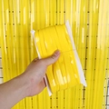 Yellow macaron fringe curtain for party wall decoration 1x2m glossy foil backdrop - 1*2M / Macaron Yellow