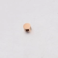 Cuenta espaciadora de acero inoxidable dorado pulido de 5mm con agujero de 1,8mm para joyas - Oro rosa