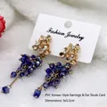3x5.1cm white earring display card with Fashion Jewelry text for jewelry packaging - EA-PVC024 3x5cm FJ Print