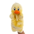 Yellow duck plush hand puppet for storytelling, featuring soft fabric and a friendly face - Duck