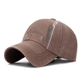 Casquette de baseball vintage marron en coton délavé avec texte imprimé - Réglable / Marron