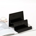 2-tier black acrylic tiered display stand for wallets and phones on table - 14cm 2 Tiers / Black
