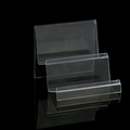 Three-tier clear acrylic display stand for wallets and phones with a polished finish - 14cm 2 Tiers / Clear