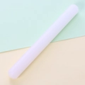 Minimalist white non-stick plastic rolling pin for fondant cake and DIY baking - 2.5*22.5cm No Rings