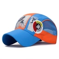 Kids quick-dry sports cap in blue and orange with breathable mesh and anchor patch - 48-55cm (Adjustable) / Sky Blue