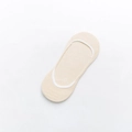 Beige 200-needle cotton no-show socks with elastic reinforced silicone anti-slip edge - Nude