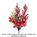 Artificial red berry spray 29cm for Christmas DIY crafts and home wedding decoration - Style E