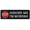 Embroidered SERVICE DOG patch with 'IGNORE ME I'M WORKING' text and STOP sign - Stop Ignore Me I'm Working(7)