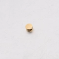 Cuenta espaciadora de acero inoxidable dorado pulido de 5mm con agujero de 1,8mm para joyería - Dorado