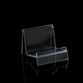 Clear acrylic desktop display stand for wallets or phones with minimalist design - 7cm 1 Tier / Clear