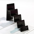 Five-tier black acrylic ladder display stand for wallets and phone organization - 7cm 4 Tiers / Black