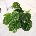 Artificial monstera deliciosa leaves in deep green for wedding and home decoration - Glued Monstera Leaf