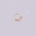 Goldener Septumring mit fünf Mikro-Zirkon-Steinen für Körperpiercing-Schmuck - Gold 5#