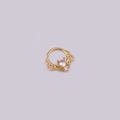 Goldener Kronen-Nasenring mit Mikro-Zirkon-Kristallen für Nasen- oder Ohren-Piercing - Gold 6#