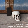 Realistic vintage plastic skull, lightweight decoration, 15.5cm tall, Halloween prop - Fixed Teeth Skull Model (New No. 9)
