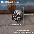 Realistic Halloween skull prop with blood splatters and wire details for spooky decor - Skull Model with Wire and Blood (New No. 4)