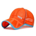 Cappellino da baseball traspirante per bambini arancione e blu con patch Sport - Regolabile per Bambini / Arancione