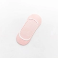 Pink low cut no show cotton socks with white elastic edge and non-slip silicone grip - Light Pink