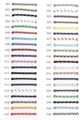 Detailed catalog showing 40 different colors and patterns for handmade cord bracelets - Other Colors Remark