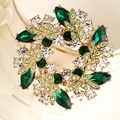 Deep Green Ring Brooch