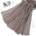 Brown chiffon scarf with elegant white pearl bead detailing and lightweight texture - 19# Light Khaki
