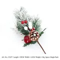 Ramo di pino artificiale con bacche rosse e pigne per decorazioni natalizie, lungo 29 cm - Stile A