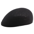 Berretto estivo da uomo in paglia nera intrecciata traspirante per protezione solare - M (56-58cm) / Nero