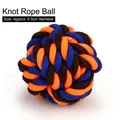 Three-color braided cotton rope ball for small dogs, durable 6.5cm diameter molar chew toy - Knot Ball Black