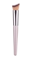 Champagne gold angled foundation brush with soft synthetic brown gradient bristles - Angled Contour Brush (#4)