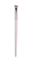 Champagne gold makeup brush with soft gradient bristles and pearly pink handle - Angled Flat Eyeshadow Brush (#7)