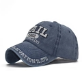 Cappellino da baseball in cotone blu scuro con ricamo vintage 1962 Colorado su sfondo bianco - Regolabile / Blu Navy Lavato