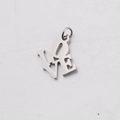 Gepolijste zilveren LOVE holle hanger voor DIY sieraden maken accessoires - Staalkleur