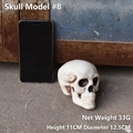 Halloween Totenkopf Deko, 11cm leuchtender realistischer Schädel für Gruselpartys - Mittlerer Totenkopf (Neu Nr. 19)