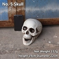 Realistic white plastic Halloween skull model No. 5 with 132g weight and 19cm height - Standard Skull Model (New No. 8)