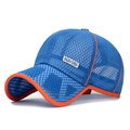 Royal blue and orange breathable mesh baseball cap for kids with SPORT label - Adjustable for Kids / Sky Blue