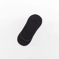 Classic black invisible boat socks in breathable cotton blend with non-slip silicone grip - Black