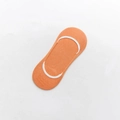 Women's 200 needle cotton no-show socks in vibrant orange with anti-slip silicone - Orange