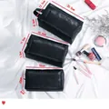 Three-piece black nylon mesh makeup bag set in small medium and large sizes - Black Square Mesh 3-Piece Set (03+04+05)