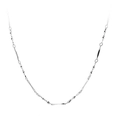 Elegant silver geometric heart zircon necklace with delicate twisted link chain - 32 (Chrome Plated Twist Chain)
