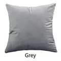 Detail view of square grey velvet pillow case with soft texture for modern home decor - 45*45cm (With Insert) / Gray