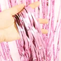 Tenda a frange rosa lucido 1x2m per decorazioni murali di feste e compleanni - Rosa